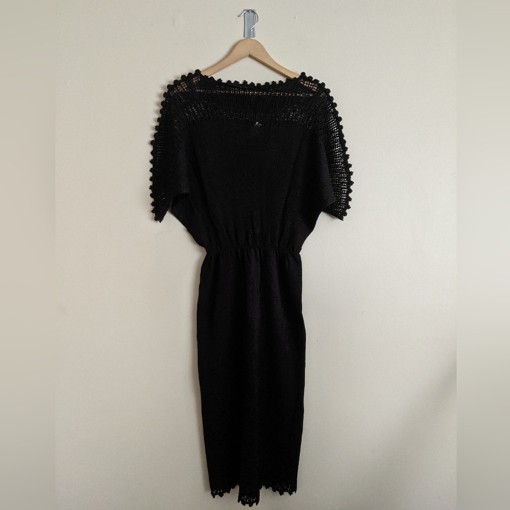 Mike Korwin Elegant Black Midi Dress